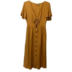 Mimi Chica Mustard Maxi Dress